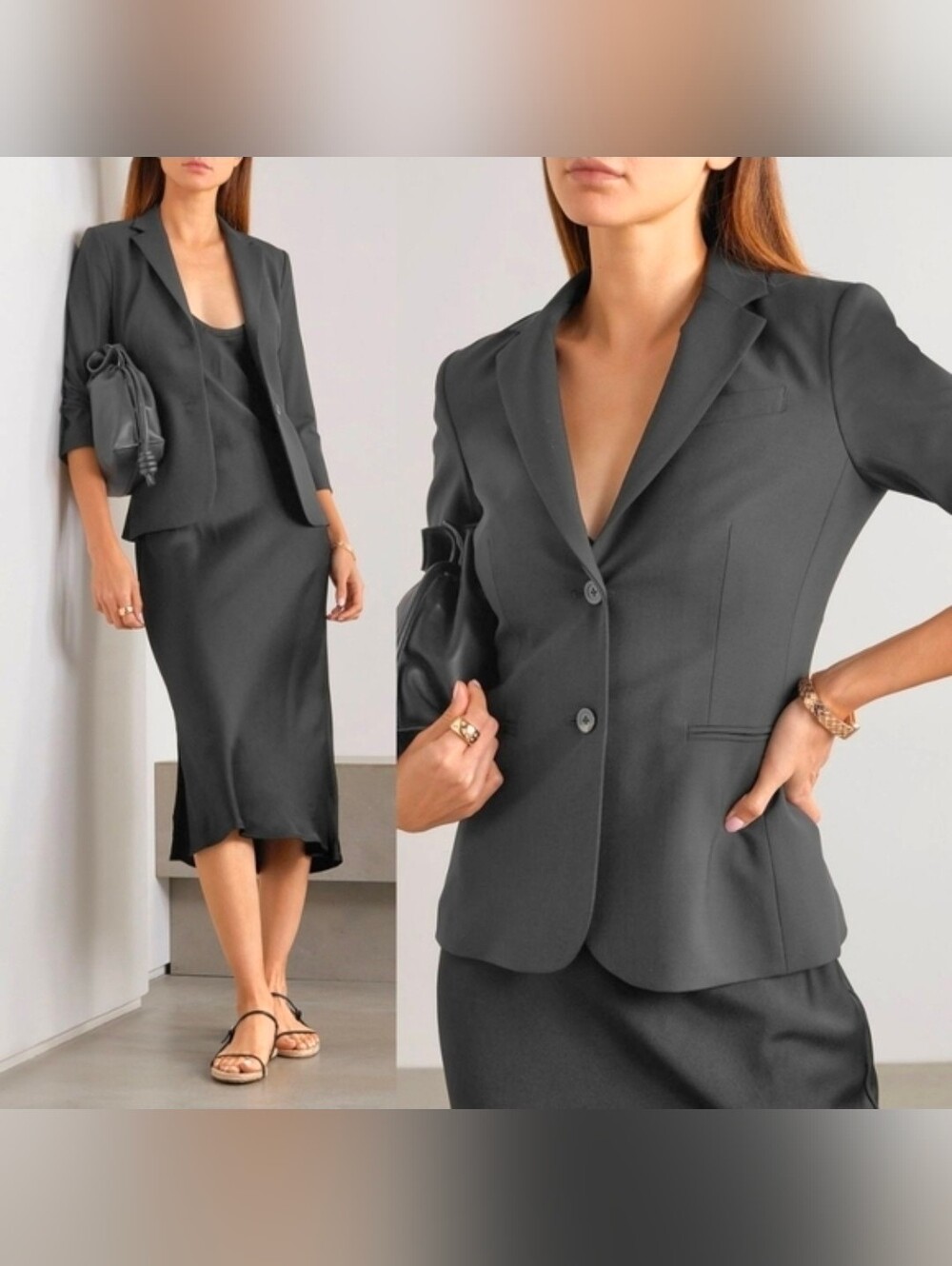The Row Schoolboy Blazer Jacket Gray